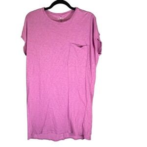 Velvet by Graham Spencer Vintage Slub Pocket T Shirt Dress Womens XS Relaxed